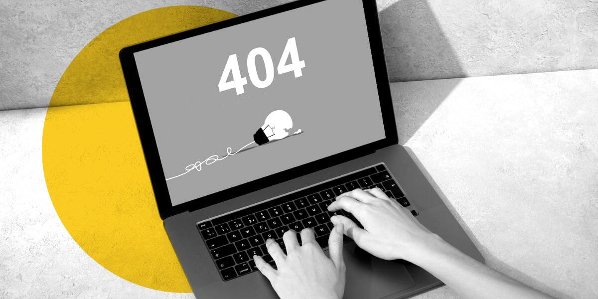 Person trying to access a website on a laptop gets a 404 error.
